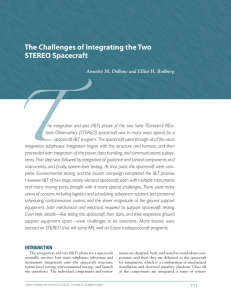 T The Challenges of Integrating the Two STEREO Spacecraft