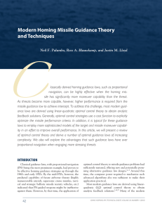 Modern Homing Missile Guidance Theory and Techniques