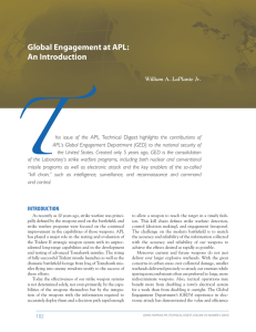 T Global Engagement at APL: An Introduction