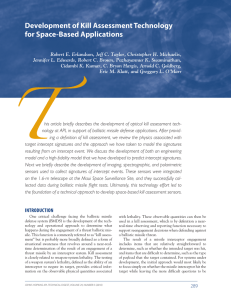 Development of Kill Assessment Technology for Space-Based Applications