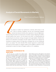 Analysis of Social Movements in Warfare