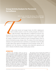 Group Activity Analysis for Persistent Surveillance