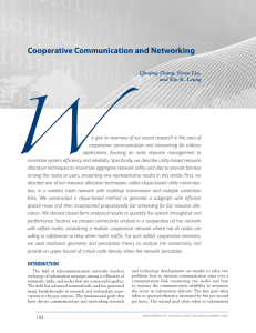 Cooperative Communication and Networking