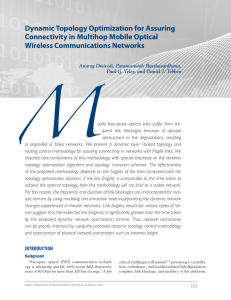 Dynamic Topology Optimization for Assuring Connectivity in Multihop Mobile Optical