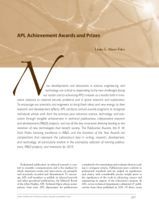 APL Achievement Awards and Prizes