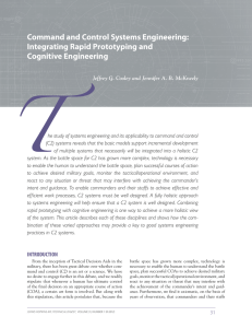 Command and Control Systems Engineering: Integrating Rapid Prototyping and Cognitive Engineering