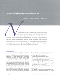 Systems Engineering at the Nanoscale