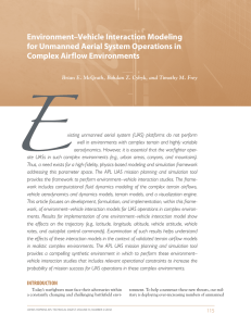 Environment–Vehicle Interaction Modeling for Unmanned Aerial System Operations in Complex Airflow Environments