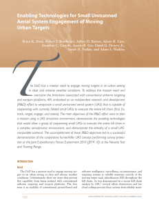 Enabling Technologies for Small Unmanned Aerial System Engagement of Moving Urban Targets