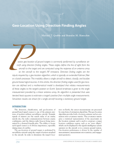 Geo-Location Using Direction Finding Angles