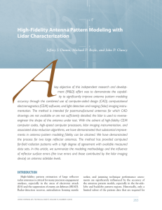 High-Fidelity Antenna Pattern Modeling with Lidar Characterization