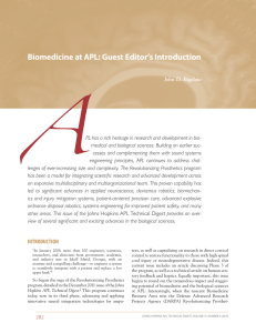 Biomedicine at APL: Guest Editor’s Introduction