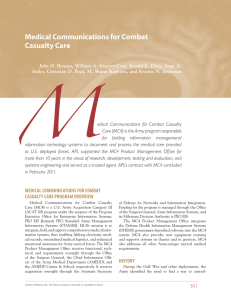 Medical Communications for Combat Casualty Care