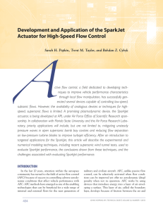 Development and Application of the SparkJet Actuator for High-Speed Flow Control