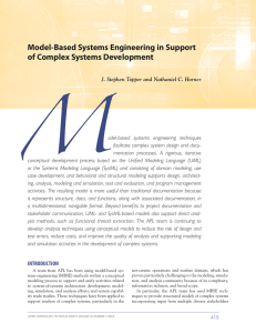 Model-Based Systems Engineering in Support of Complex Systems Development