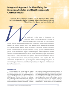 Integrated Approach for Identifying the Molecular, Cellular, and Host Responses to