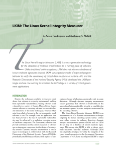 LKIM: The Linux Kernel Integrity Measurer