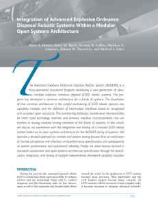 Integration of Advanced Explosive Ordnance Disposal Robotic Systems Within a Modular