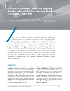 Buckybot: Preliminary Control and Mapping a Truncated Icosahedron