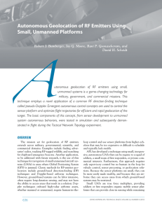 Autonomous Geo location of RF Emitters Using Small, Unmanned Platforms