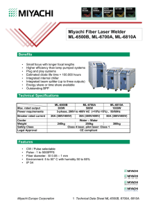 Miyachi Fiber Laser Welder ML-6500B, ML-6700A, ML-6810A Benefits