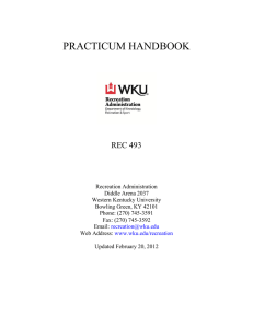 PRACTICUM HANDBOOK  REC 493