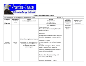 Instructional Planning Form