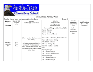 Instructional Planning Form