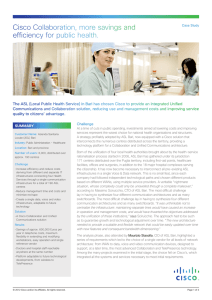 Cisco Collaboration, more savings and efficiency for public health.