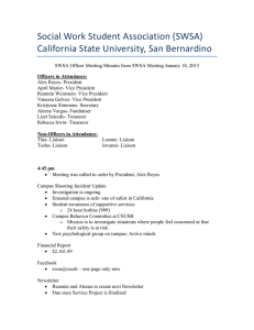 Social Work Student Association (SWSA)  California State University, San Bernardino 