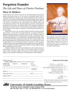 Forgotten Founder The Life and Times of Charles Pinckney Marty D. Matthews