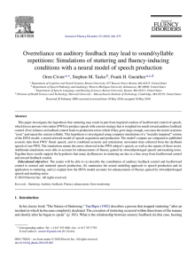 Overreliance on auditory feedback may lead to sound/syllable