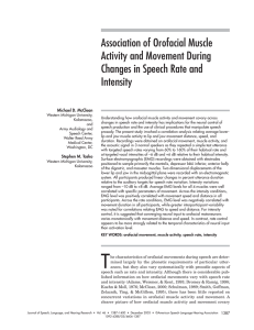 Association of Orofacial Muscle Activity and Movement During Intensity