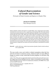 Cultural Representations of Gender and Science JOCELYN STEINKE