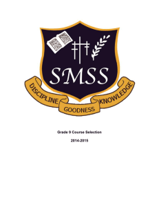 Grade 9 Course Selection 2014-2015