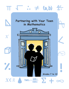 Partnering with Your Teen in Mathematics Grades 7 to 12