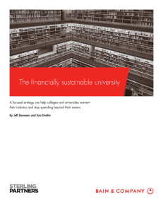 The ﬁ nancially sustainable university