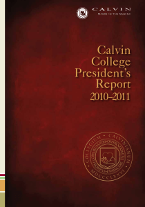 Calvin College President’s Report