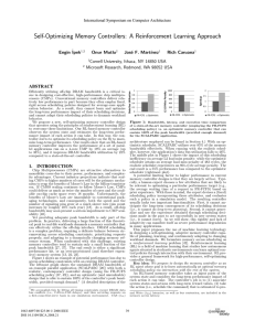 Self-Optimizing Memory Controllers: A Reinforcement Learning Approach