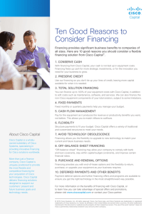 Ten Good Reasons to Consider Financing