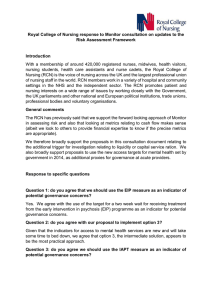 Royal College of Nursing response to Monitor consultation on updates... Risk Assessment Framework  Introduction