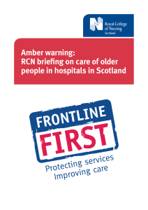 Amber warning: RCN briefing on care of older
