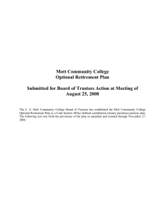 Mott Community College Optional Retirement Plan