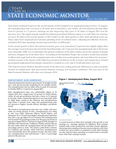STATE ECONOMIC MONITOR QUARTERLY APPRAISAL OF STATE ECONOMIC CONDITIONS