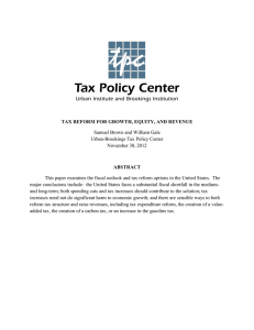 Samuel Brown and William Gale Urban-Brookings Tax Policy Center November 30, 2012