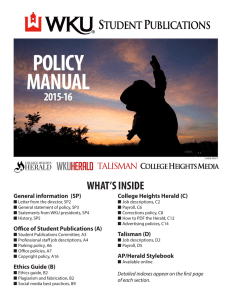 POLICY MANUAL 2015-16 WHAT’S INSIDE