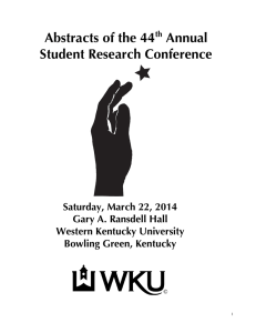 Abstracts of the 44 Annual Student Research Conference