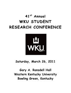 WKU STUDENT RESEARCH CONFERENCE 41