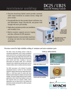 DC25 / UB25 resistance welding Linear DC Welding Controls