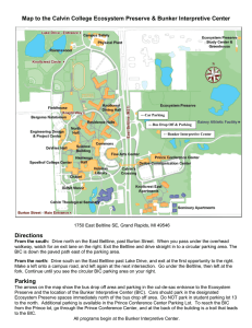 Map to the Calvin College Ecosystem Preserve &amp; Bunker Interpretive... Directions